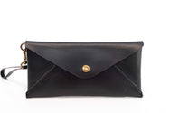 H+B CLUTCH | BLACK LEATHER CLUTCH PURSE