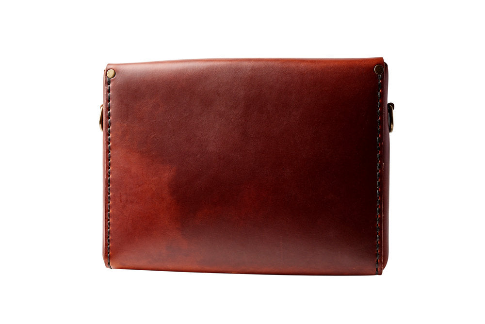 Hb Messenger Burnt Umber Leather Handbuilt Leather Goods