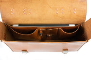H+B LEATHER BAG | CLASSIC BUCK BROWN LEATHER BAG