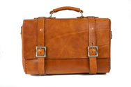 H+B LEATHER BAG | CLASSIC BUCK BROWN LEATHER BAG