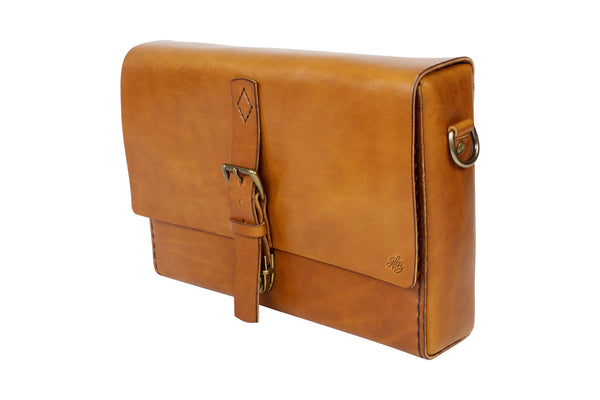 H+B MESSENGER | BUCK BROWN LEATHER