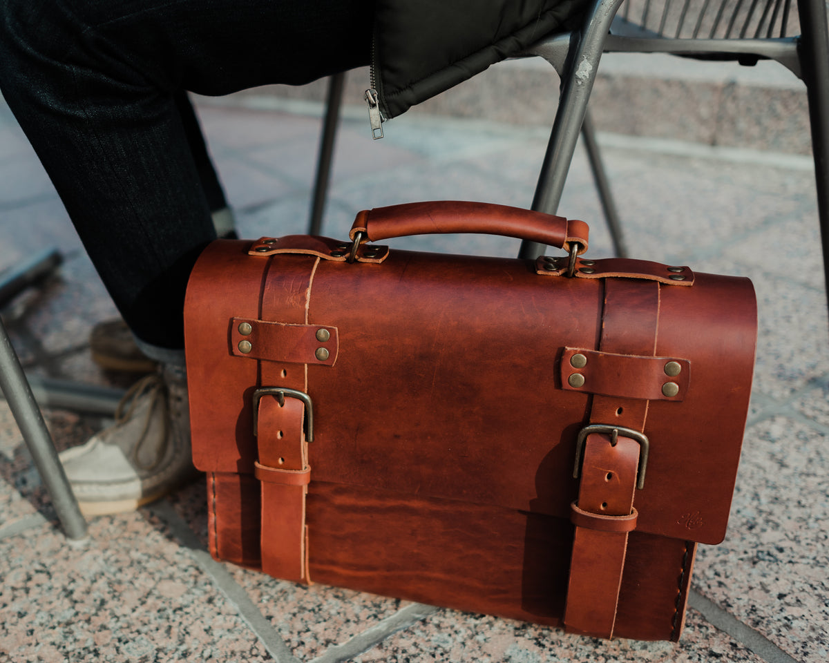 H+B SADDLE | BURNT UMBER LEATHER