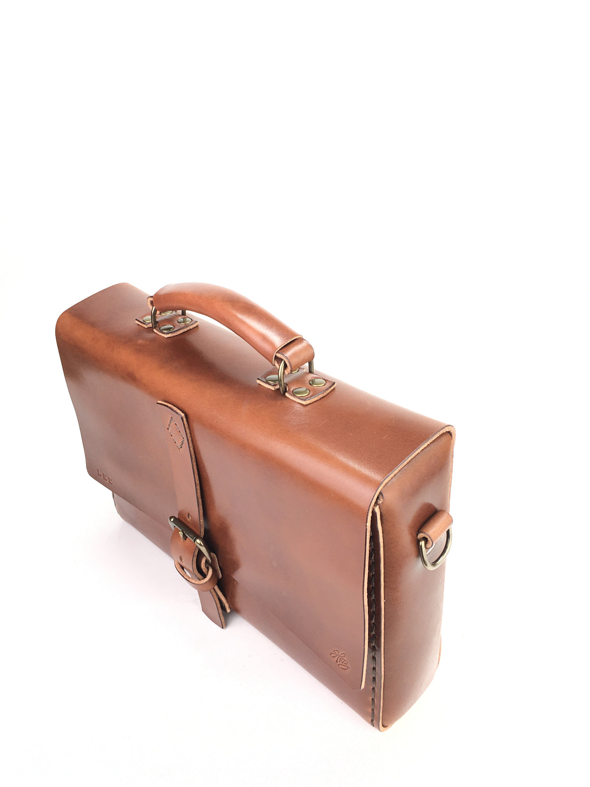 H+B MESSENGER | BURNT UMBER LEATHER