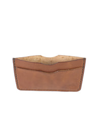 H+B  SLIM CARD WALLET - BUCK BROWN LEATHER WALLET