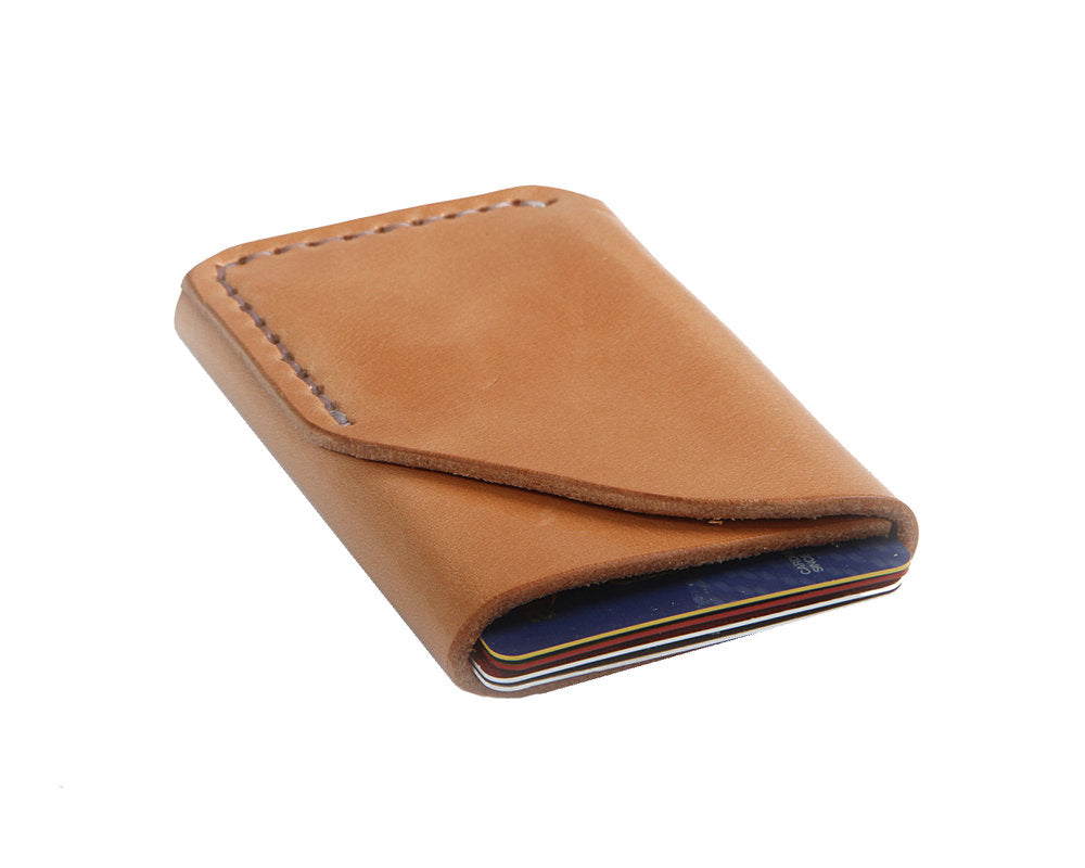 H+B CARD LEATHER WALLET | RUSSET LEATHER WALLET | Hand+Built Leather Goods