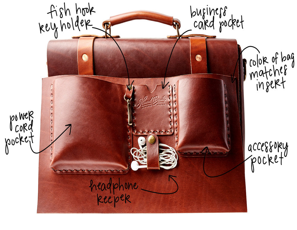 H+B LEATHER BAG | CLASSIC BURNT UMBER LEATHER BAG