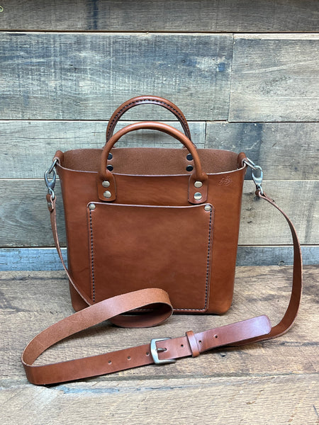 SMALL LEATHER TOTE BAG | H+B | BUCK BROWN PREMIUM LEATHER