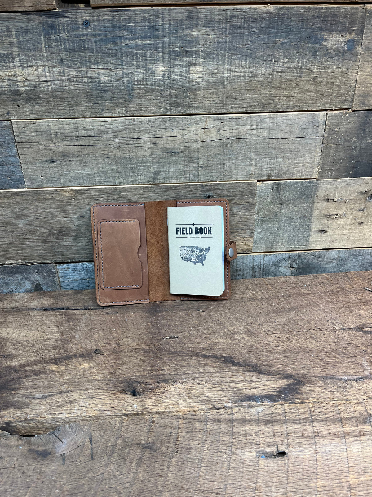 H+B NOTEBOOK/PASSPORT HOLDER WITH PEN SLEEVE | Light Tan LEATHER
