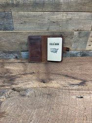 H+B NOTEBOOK/PASSPORT HOLDER WITH PEN SLEEVE | Brown Leather