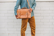 H+B LEATHER BAG | CLASSIC RUSSET LEATHER BAG