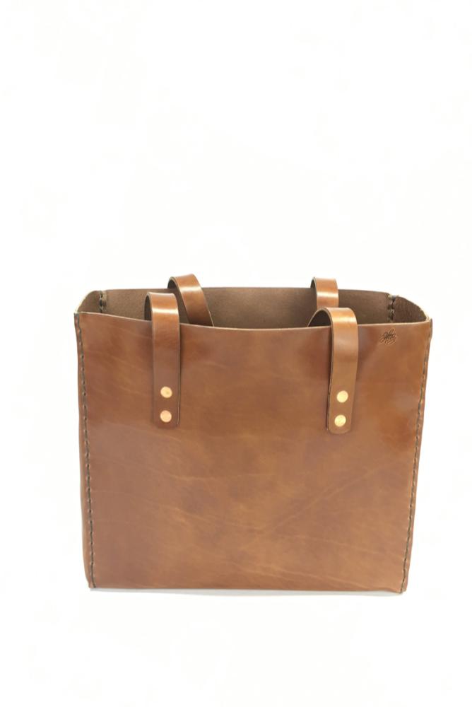 LEATHER TOTE BAG | H+B CLASSIC BUCK BROWN LEATHER TOTE BAG