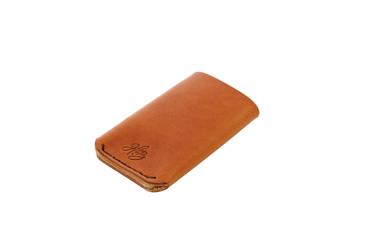 H+B CARD LEATHER WALLET | BUCK BROWN LEATHER WALLET