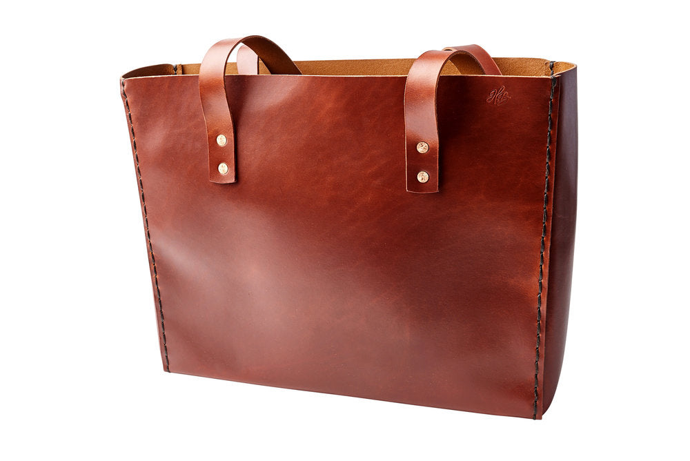 H+B Classic Leather Tote Bag